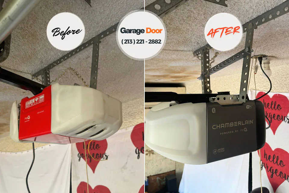 Before and after: garage door repair Rodney Village, DE